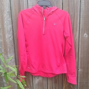 Nike Fit Dry Red fitted zipper hoodie small